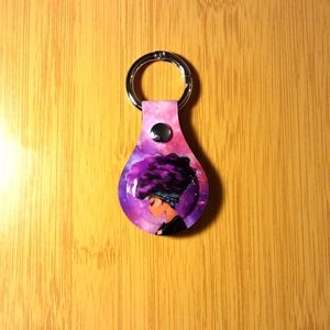 NEW AirTag Case (Black Girl)  Purple